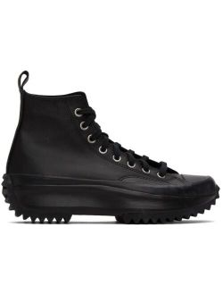 Black Leather Run Star Hike High Sneakers