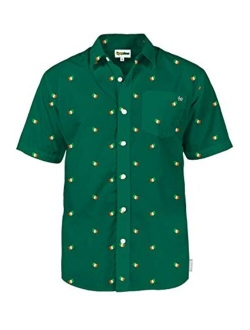 Men's St. Patrick's Day Button Down Shirt - St. Paddy's Hawaiian Shirt for Guys