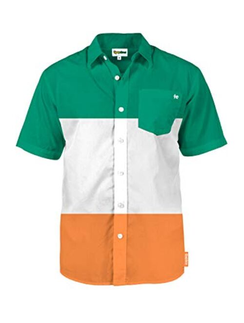 Tipsy Elves Men's St. Patrick's Day Button Down Shirt - St. Paddy's Hawaiian Shirt for Guys