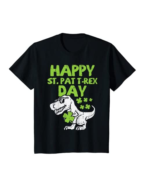 Kids St Patricks Day Shirts Baby Boy Girl Toddler Kids Happy St Pat Trex Day Dino St Patricks Day Toddler Boys Gift T-Shirt