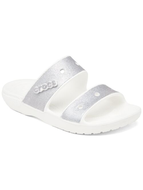 Crocs Women's Classic Glitter Slide Sandals from Finish Line