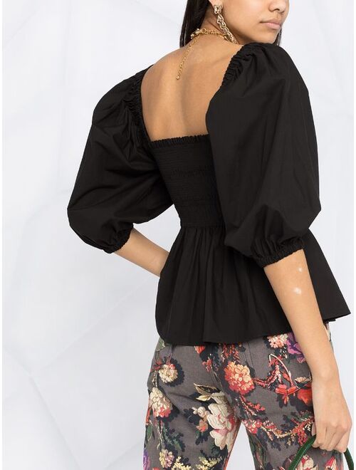 P.A.R.O.S.H. shirred peplum blouse