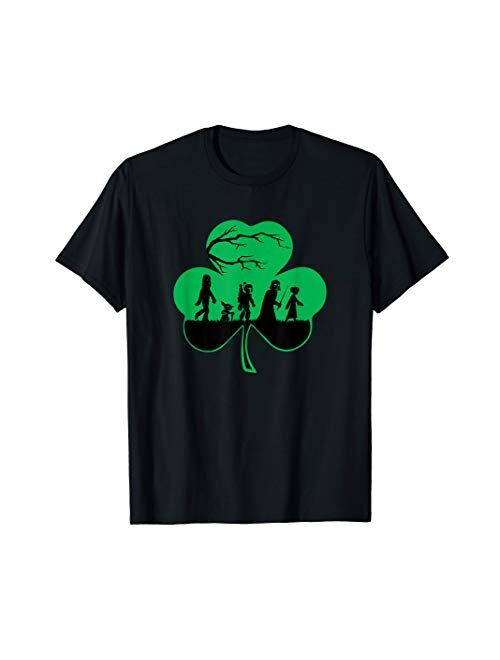 Star Wars Characters Silhouettes Shamrock St. Patrick's Day T-Shirt