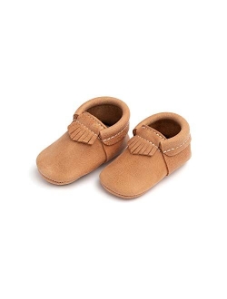 Soft Sole Leasther City Moccasins, Baby Girl Shoes, Multiple Sizes and Colors