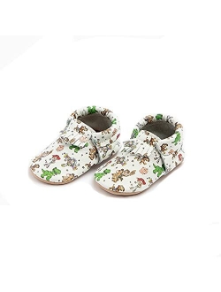 Soft Sole Leasther City Moccasins, Baby Girl Shoes, Multiple Sizes and Colors