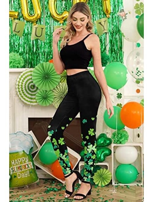 Spadehill Women's St. Patrick's Day Irish Green Shamrock Leggings