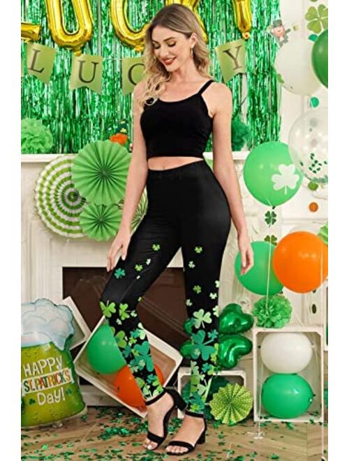 Spadehill Women's St. Patrick's Day Irish Green Shamrock Leggings