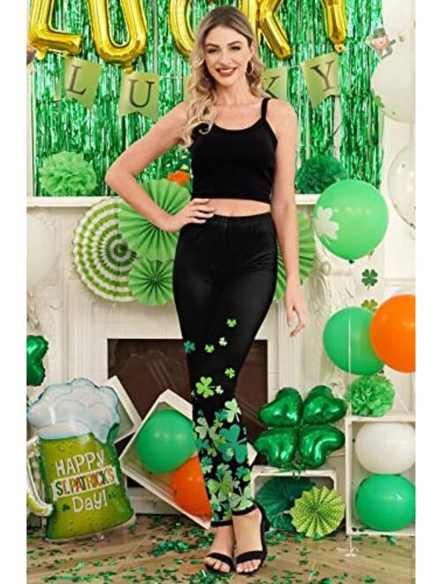 Spadehill Women's St. Patrick's Day Irish Green Shamrock Leggings