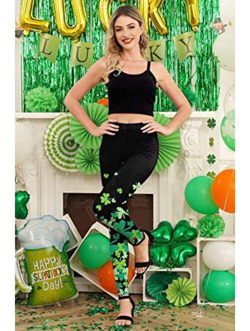 Spadehill Women's St. Patrick's Day Irish Green Shamrock Leggings