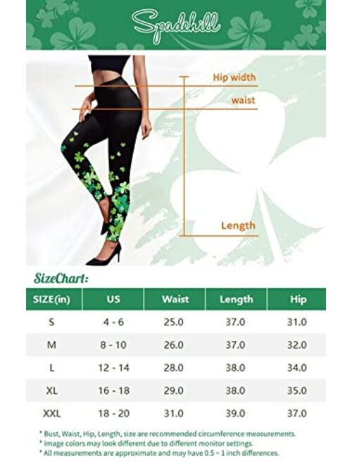 Spadehill Women's St. Patrick's Day Irish Green Shamrock Leggings