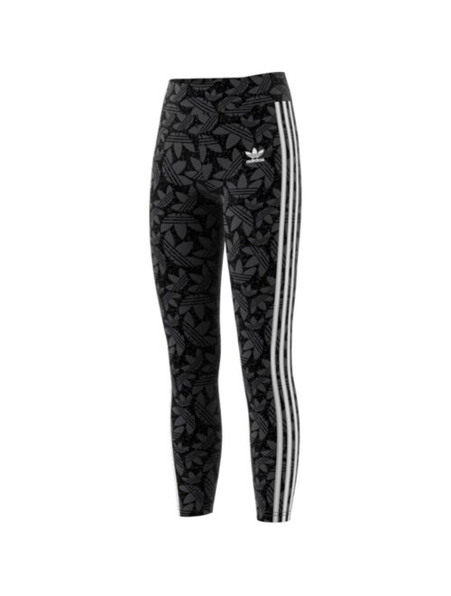 adidas Big Girls High-Waisted Allover Print Tights