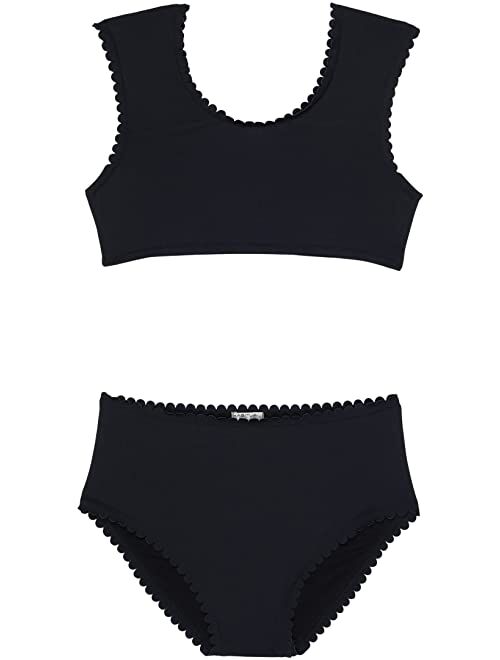 HABITUAL girl Scallop Color-Block Two-Pieces Swim (Big Kids)