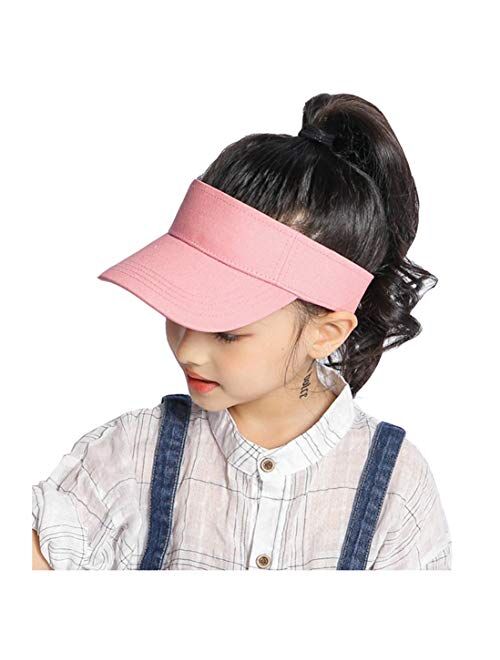 Inogih Kids Visor Sun Hat Adjustable Athletic Sports Hat 6 to 12 Years Old