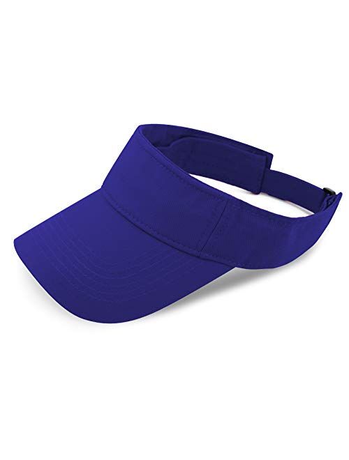 The Hat Depot Kids 100% Cotton Sport Quick-Adjust Strap Closure Sun Protect Golf Visor Cap Hat