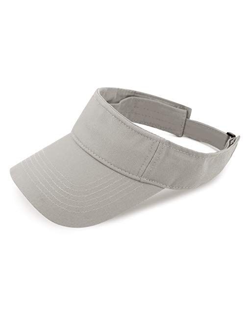 The Hat Depot Kids 100% Cotton Sport Quick-Adjust Strap Closure Sun Protect Golf Visor Cap Hat