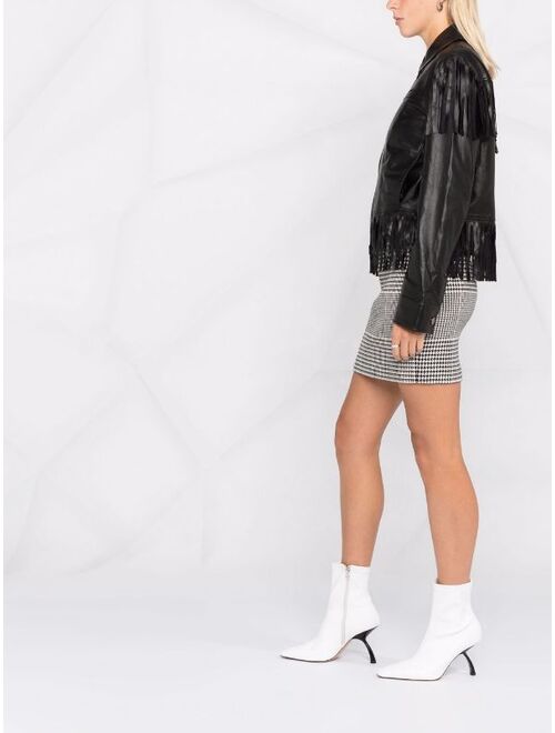 Karl Lagerfeld fringed leather jacket