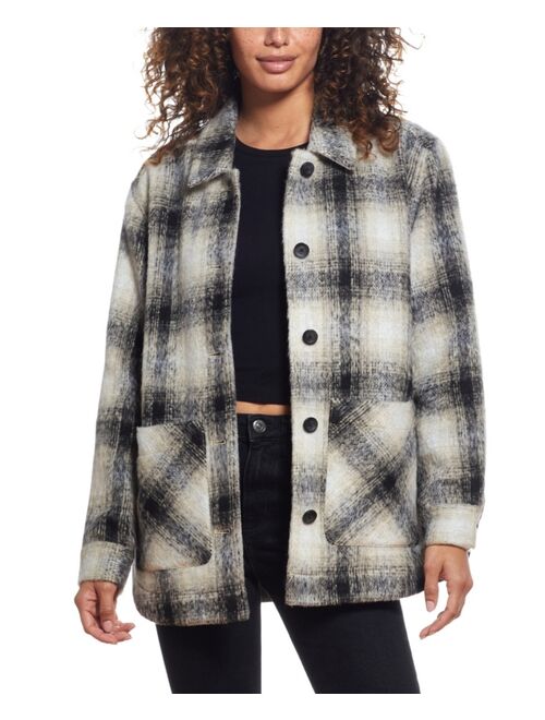Buy Weatherproof Vintage Women's Wool Plaid Flannel Shirt Jacket online ...