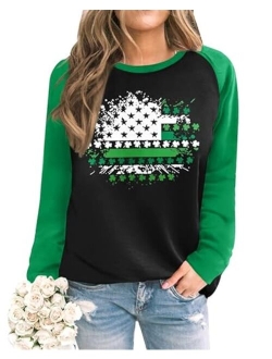 Spadehill St. Patrick's Day Womens Raglan Long Sleeve T Shirt