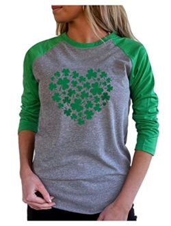 Tstars St Patricks Day Shirt Women Shamrock Shirts for Womens Saint Patricks Day Outfit