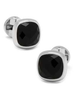 Faceted Onyx Cushion Cufflinks