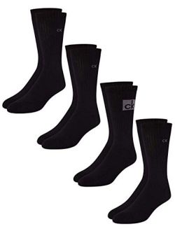 Socks - Cotton Cushioned Mid-Calf Athletic Crew Sock (4 Pack)
