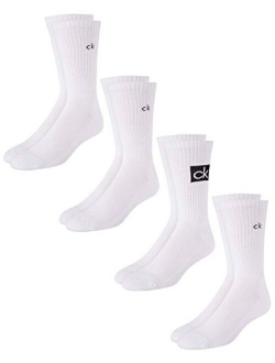 Socks - Cotton Cushioned Mid-Calf Athletic Crew Sock (4 Pack)