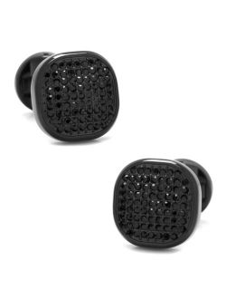 Stainless Steel Pave Crystal Cufflinks