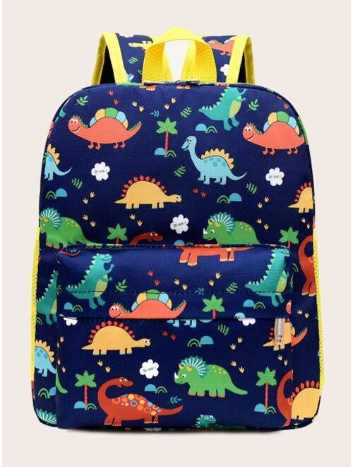 Shein Boys Cartoon Dinosaur Graphic Backpack