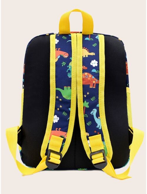 Shein Boys Cartoon Dinosaur Graphic Backpack