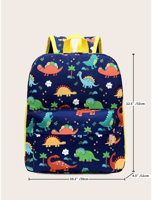 Shein Boys Cartoon Dinosaur Graphic Backpack