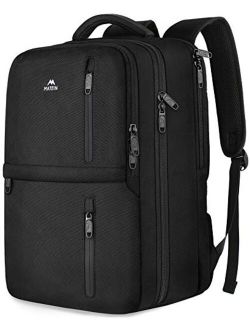 Travel Backpack, 40L Flight Approved Carry on Hand Luggage, MATEIN Water Resistant Anti-Theft Business Large Daypack Weekender Bag for 17 Inch Laptop, Black