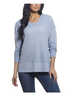 Women's Dolman Hoody Mesh Knit Top