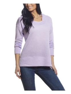 Women's Dolman Hoody Mesh Knit Top