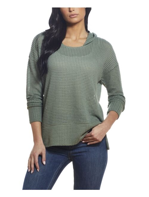 Weatherproof Vintage Women's Dolman Hoody Mesh Knit Top