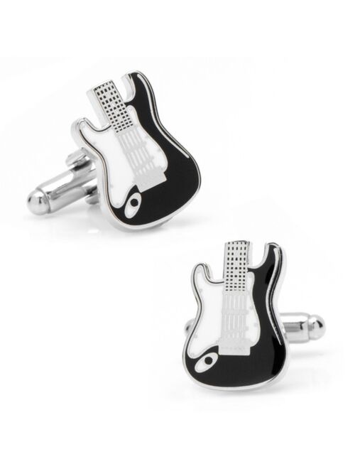 Cufflinks, Inc. Cufflinks Inc.Rhodium Plated Base Metal with Enamel Electric Guitar Cufflinks