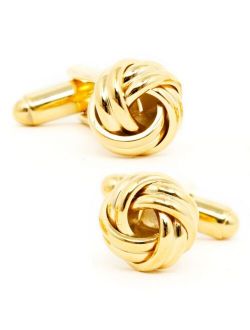 Gold-tone plated base metal Knot Cufflinks
