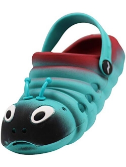 NORTY Toddler Kids Bug Caterpillar Clog Sandal, Walking Slipper Boys & Girls - Runs 2 Sizes Small