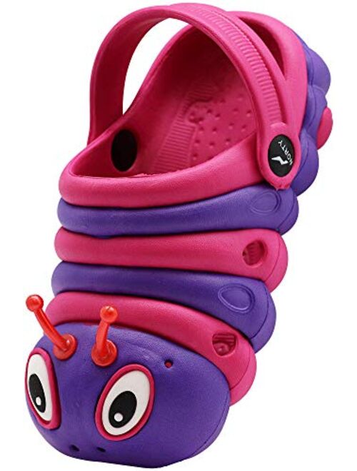 NORTY Toddler Kids Bug Caterpillar Clog Sandal, Walking Slipper Boys & Girls - Runs 2 Sizes Small