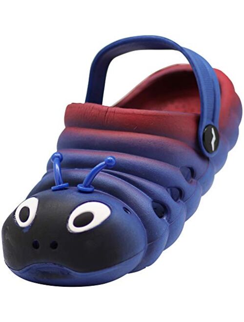 NORTY Toddler Kids Bug Caterpillar Clog Sandal, Walking Slipper Boys & Girls - Runs 2 Sizes Small