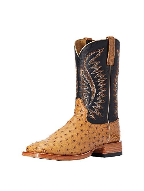 ARIAT Men's Gallup Ostrich Western Boot Wide Square Toe