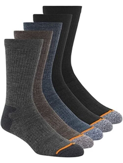 Men's Outdoor Wool Blend Crew Socks 5-pack, Size 6-12