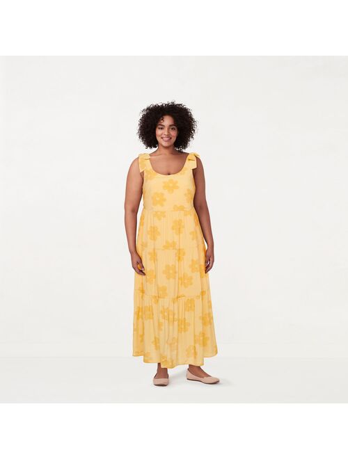 Little Co. by Lauren Conrad Plus Size LC Lauren Conrad Knot-Strap Tiered Maxi Dress