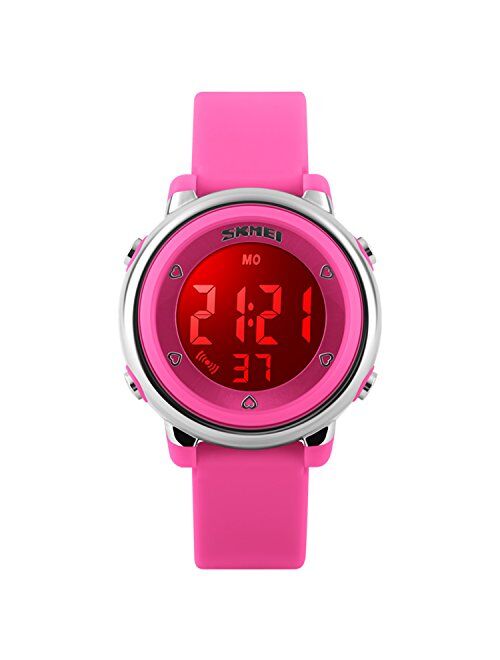 Dayllon Kids Digital Watch Outdoor Sports 50M Waterproof Electronic Watches Alarm Clock 12/24 H Stopwatch Calendar Boy Girl Wristwatch