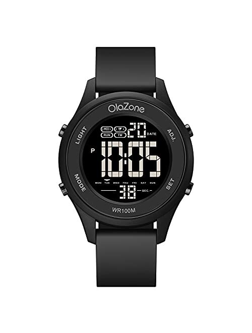 Olazone Digital Watch Boys Girls Teen Sports 100M Waterproof Military Back Light Teenager Child (Age for 11-15)