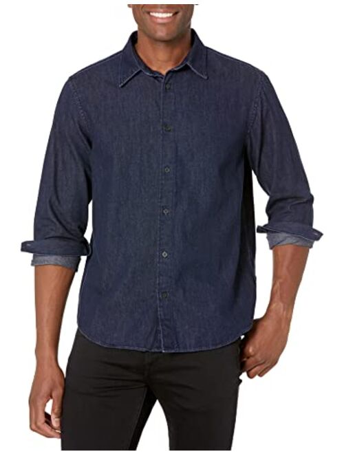 Calvin Klein Men's Indigo Rinse Denim Shirt