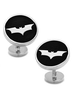 DC Comics Recessed Black Batman Dark Knight Cufflinks, Officially Licensed