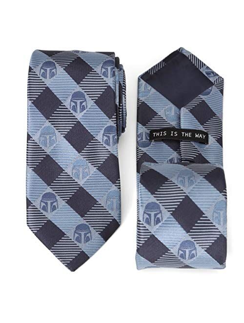 Cufflinks, Inc. Cufflinks Inc. Star Wars Mando Helmet Check Blue Mens Tie