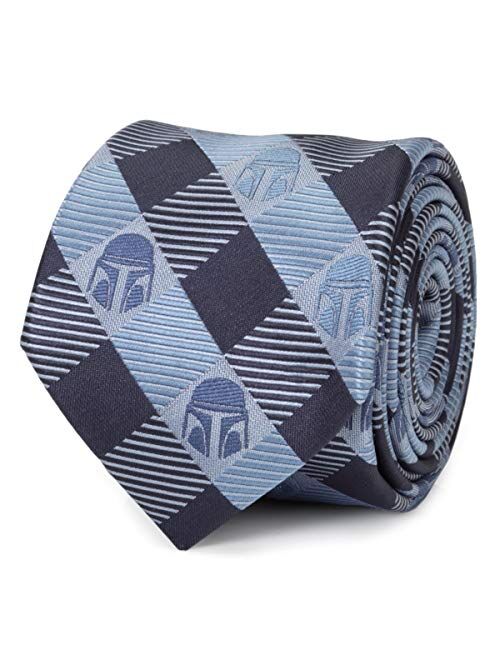 Cufflinks, Inc. Cufflinks Inc. Star Wars Mando Helmet Check Blue Mens Tie