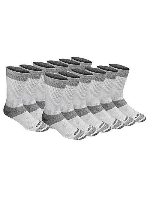 Dickies Men's Dri-tech Moisture Control Max Full Cushion Crew Socks Multipack