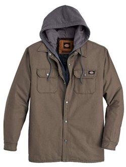 Men's Fleece Hooded Duck Shirt Jacket with Hydroshield